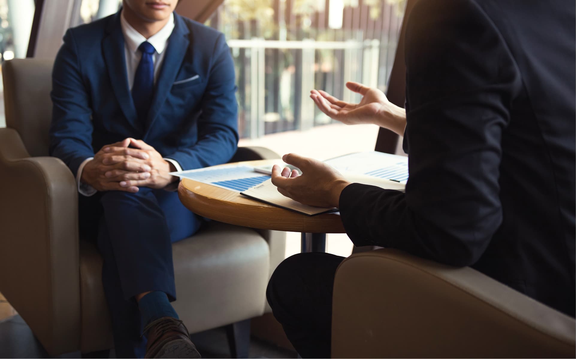Professionals in a training discussion