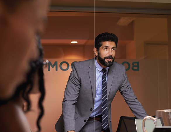 Executive boardroom training session